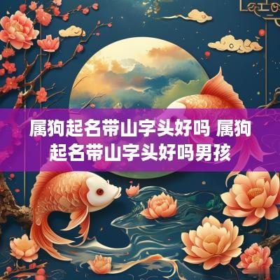 属狗起名带山字头好吗 属狗起名带山字头好吗男孩