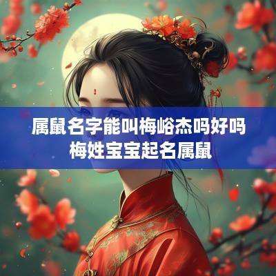 属鼠名字能叫梅峪杰吗好吗 梅姓宝宝起名属鼠