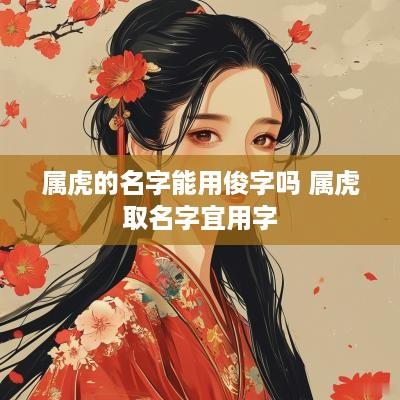 属虎的名字能用俊字吗 属虎取名字宜用字