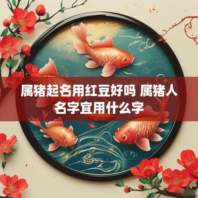 属猪起名用红豆好吗 属猪人名字宜用什么字