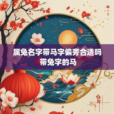 属兔名字带马字偏旁合适吗 带兔字的马