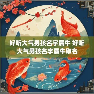 好听大气男孩名字属牛 好听大气男孩名字属牛取名