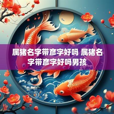 属猪名字带彦字好吗 属猪名字带彦字好吗男孩
