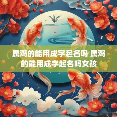 属鸡的能用成字起名吗 属鸡的能用成字起名吗女孩