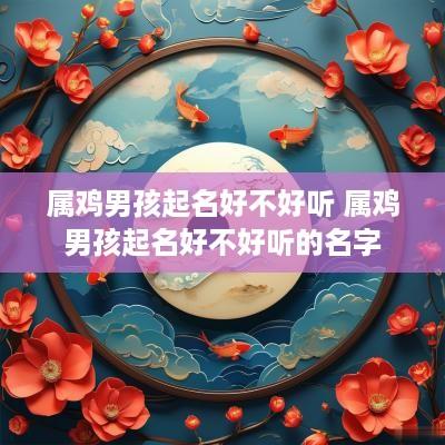 属鸡男孩起名好不好听 属鸡男孩起名好不好听的名字