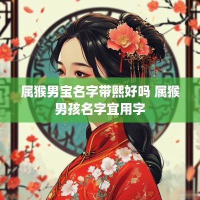 属猴男宝名字带熙好吗 属猴男孩名字宜用字