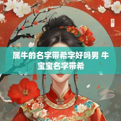 属牛的名字带希字好吗男 牛宝宝名字带希