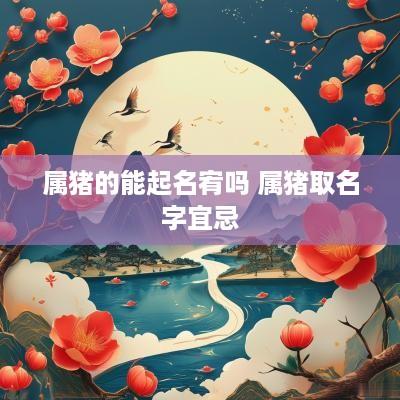 属猪的能起名宥吗 属猪取名字宜忌