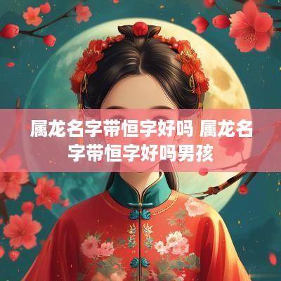 属龙名字带恒字好吗 属龙名字带恒字好吗男孩