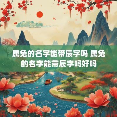 属兔的名字能带辰字吗 属兔的名字能带辰字吗好吗