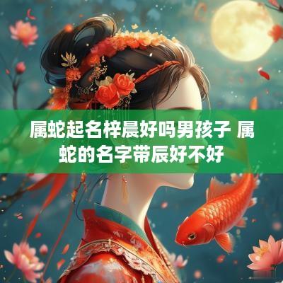 属蛇起名梓晨好吗男孩子 属蛇的名字带辰好不好