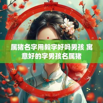 属猪名字用毅字好吗男孩 寓意好的字男孩名属猪