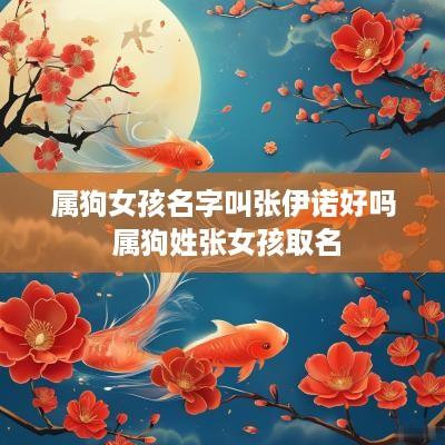 属狗女孩名字叫张伊诺好吗 属狗姓张女孩取名