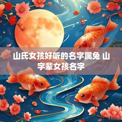 山氏女孩好听的名字属兔 山字辈女孩名字