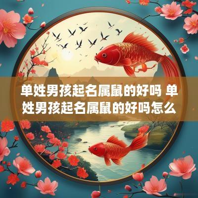 单姓男孩起名属鼠的好吗 单姓男孩起名属鼠的好吗怎么取
