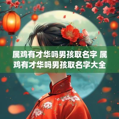 属鸡有才华吗男孩取名字 属鸡有才华吗男孩取名字大全
