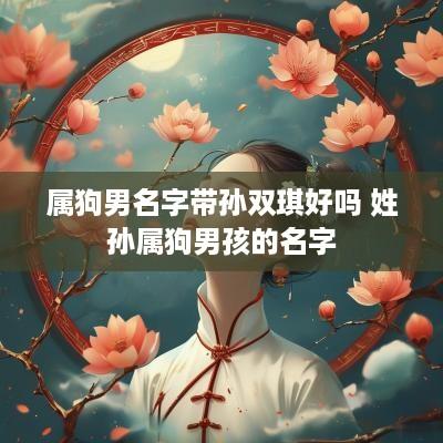 属狗男名字带孙双琪好吗 姓孙属狗男孩的名字