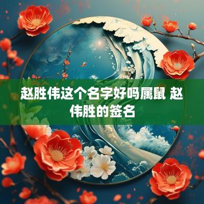 赵胜伟这个名字好吗属鼠 赵伟胜的签名