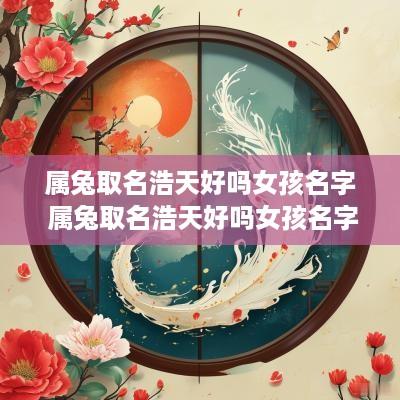属兔取名浩天好吗女孩名字 属兔取名浩天好吗女孩名字大全