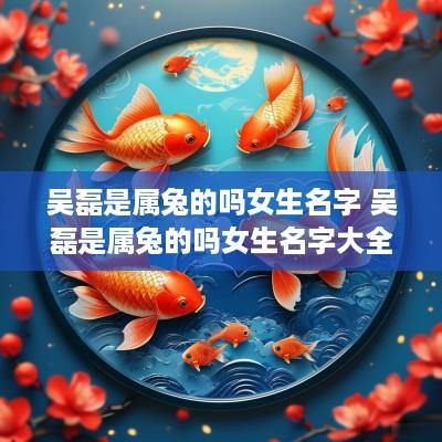 吴磊是属兔的吗女生名字 吴磊是属兔的吗女生名字大全