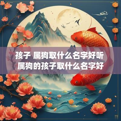 孩子 属狗取什么名字好听 属狗的孩子取什么名字好
