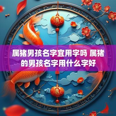 属猪男孩名字宜用字吗 属猪的男孩名字用什么字好