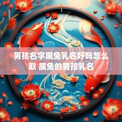 男孩名字属兔乳名好吗怎么取 属兔的男孩乳名