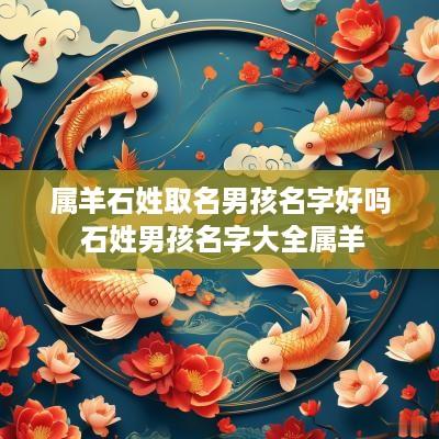 属羊石姓取名男孩名字好吗 石姓男孩名字大全属羊