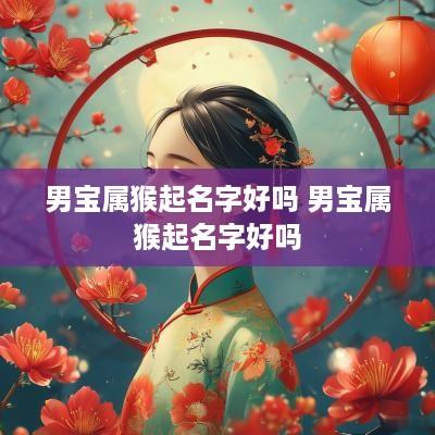男宝属猴起名字好吗 男宝属猴起名字好吗