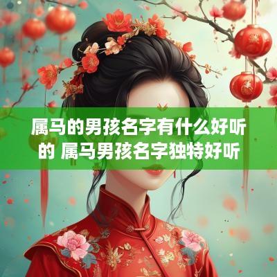 属马的男孩名字有什么好听的 属马男孩名字独特好听
