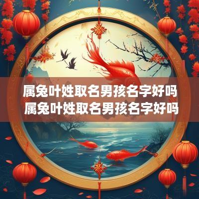 属兔叶姓取名男孩名字好吗 属兔叶姓取名男孩名字好吗怎么取