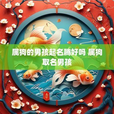 属狗的男孩起名腾好吗 属狗取名男孩