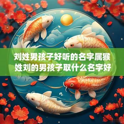 刘姓男孩子好听的名字属猴 姓刘的男孩子取什么名字好2025年