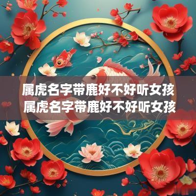 属虎名字带鹿好不好听女孩 属虎名字带鹿好不好听女孩子