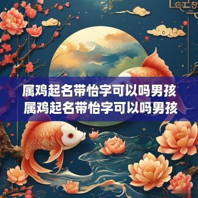 属鸡起名带怡字可以吗男孩 属鸡起名带怡字可以吗男孩子