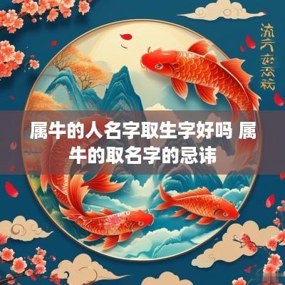 属牛的人名字取生字好吗 属牛的取名字的忌讳