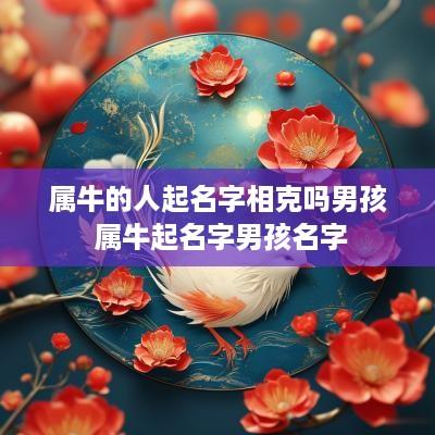 属牛的人起名字相克吗男孩 属牛起名字男孩名字