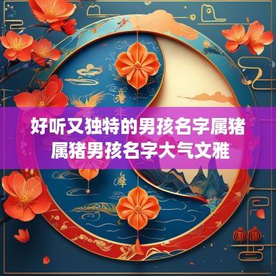 好听又独特的男孩名字属猪 属猪男孩名字大气文雅