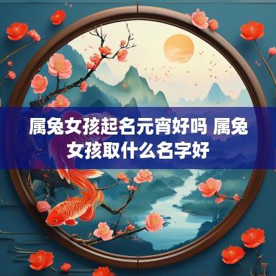 属兔女孩起名元宵好吗 属兔女孩取什么名字好