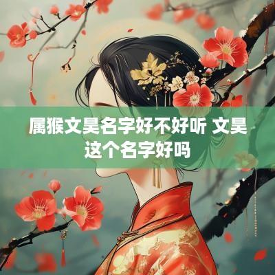属猴文昊名字好不好听 文昊这个名字好吗