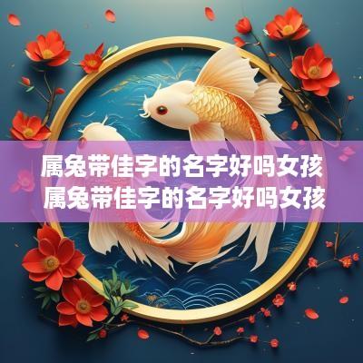 属兔带佳字的名字好吗女孩 属兔带佳字的名字好吗女孩怎么取