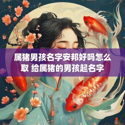 属猪男孩名字安邦好吗怎么取 给属猪的男孩起名字