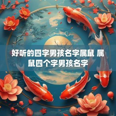 好听的四字男孩名字属鼠 属鼠四个字男孩名字