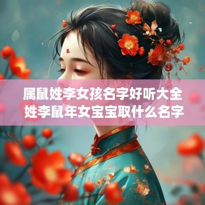 属鼠姓李女孩名字好听大全 姓李蛇年女宝宝取什么名字好