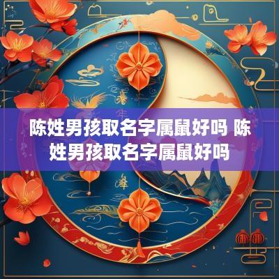 陈姓男孩取名字属鼠好吗 陈姓男孩取名字属鼠好吗