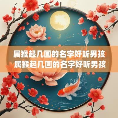 属猴起几画的名字好听男孩 属猴起几画的名字好听男孩子