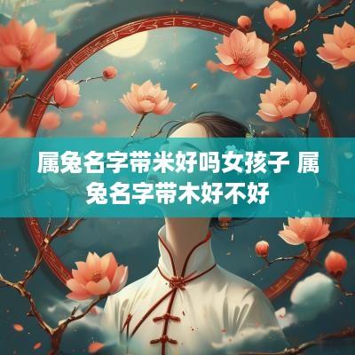 属兔名字带米好吗女孩子 属兔名字带木好不好