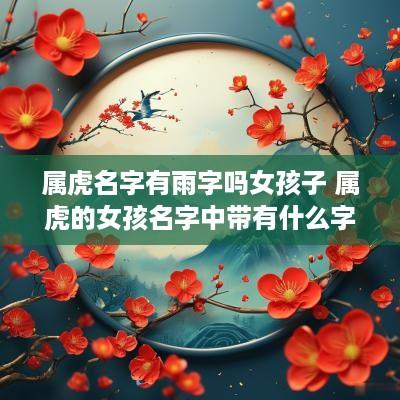 属虎名字有雨字吗女孩子 属虎的女孩名字中带有什么字好