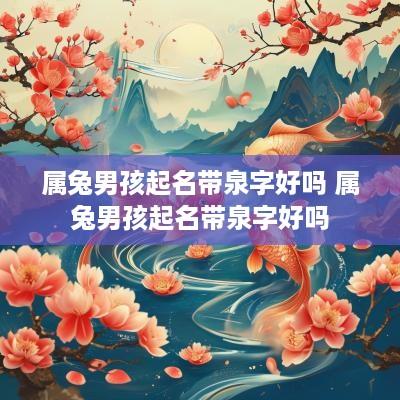 属兔男孩起名带泉字好吗 属兔男孩起名带泉字好吗