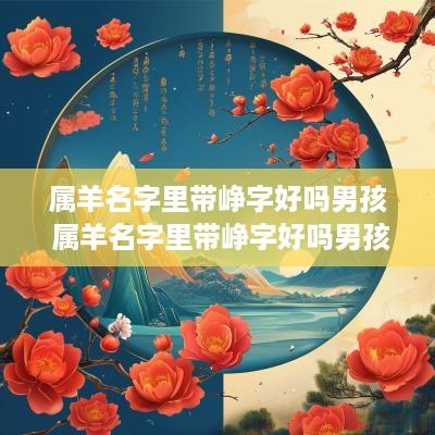 属羊名字里带峥字好吗男孩 属羊名字里带峥字好吗男孩子